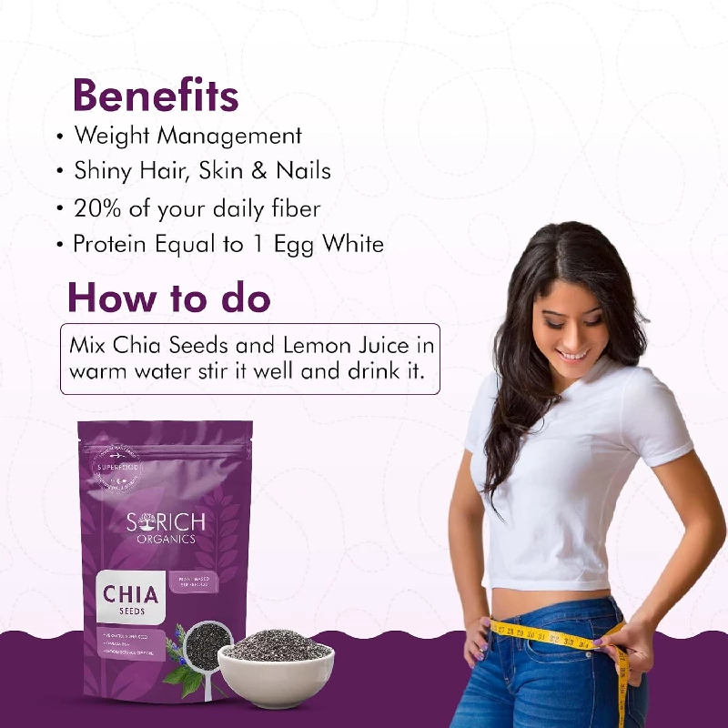 Sorich Organics Raw Chia Seeds for Eating, 100 g-3.webp